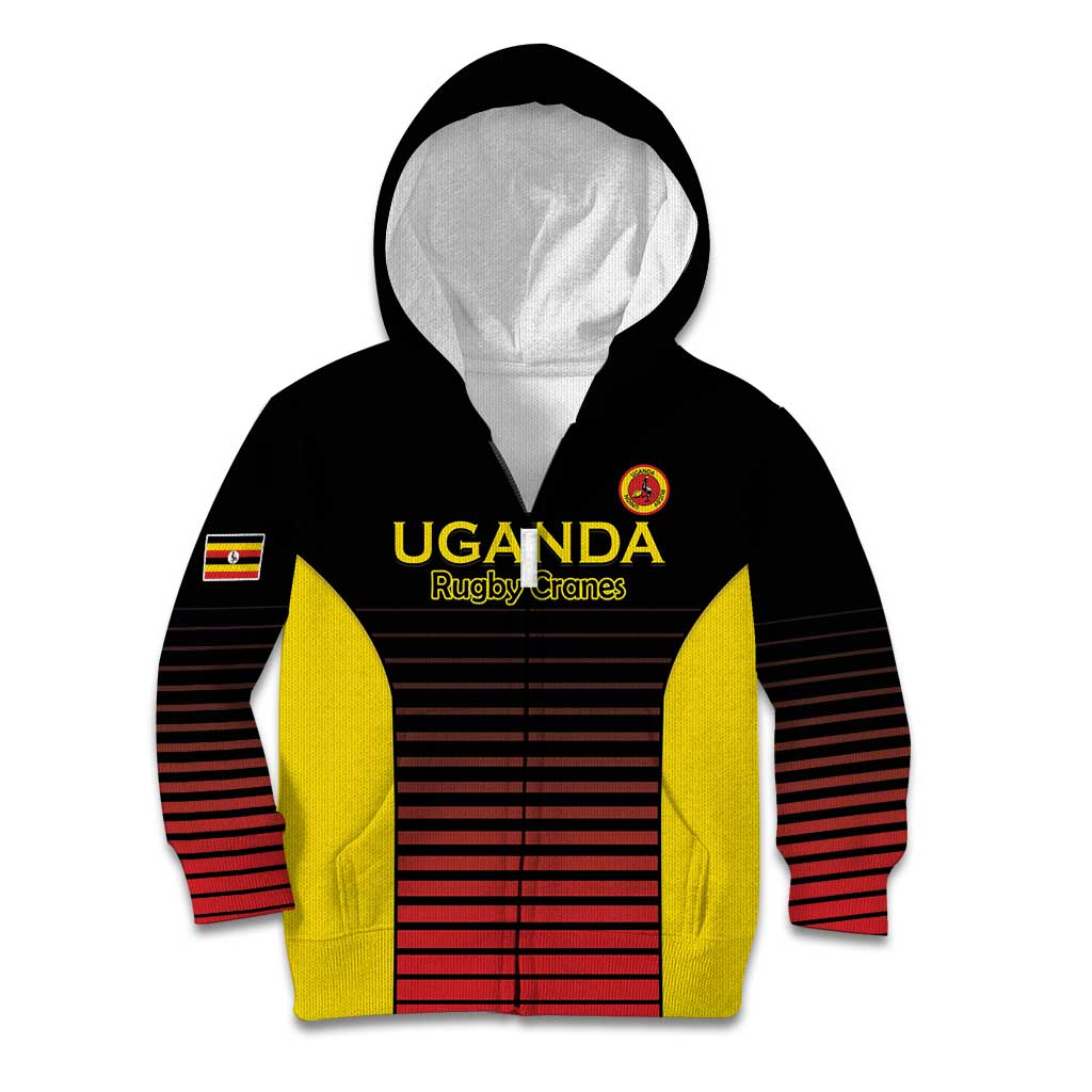 Uganda Rugby Custom Kid Hoodie Go Cranes