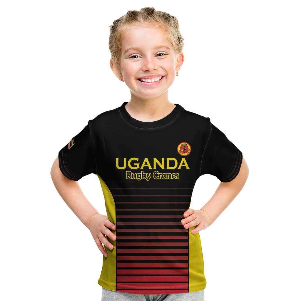 Uganda Rugby Custom Kid T Shirt Go Cranes