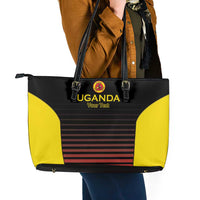 Uganda Rugby Custom Leather Tote Bag Go Cranes