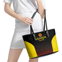 Uganda Rugby Custom Leather Tote Bag Go Cranes