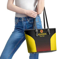 Uganda Rugby Custom Leather Tote Bag Go Cranes