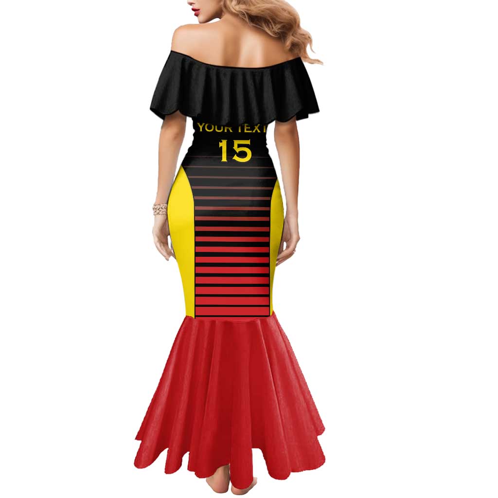 Uganda Rugby Custom Mermaid Dress Go Cranes