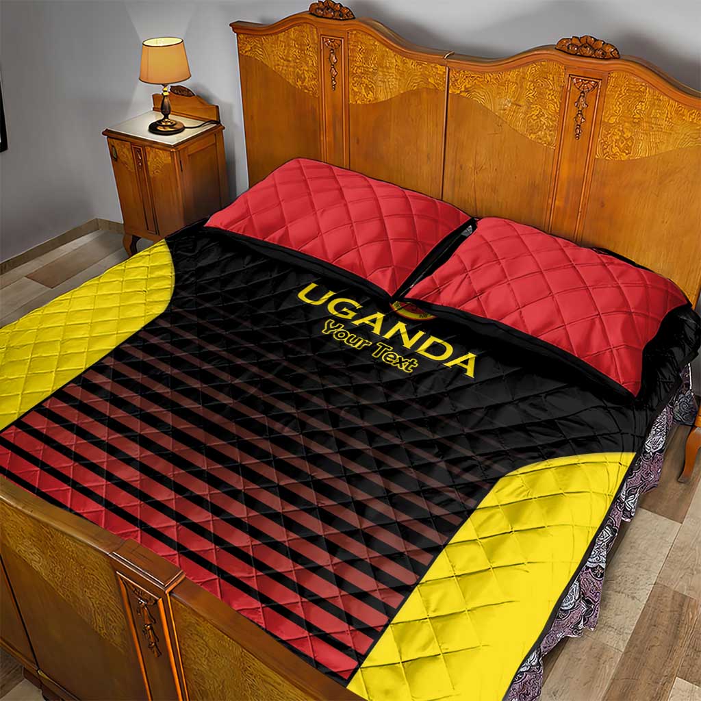 Uganda Rugby Custom Quilt Bed Set Go Cranes