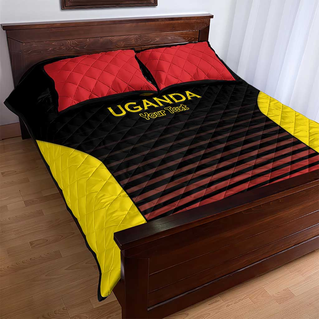 Uganda Rugby Custom Quilt Bed Set Go Cranes