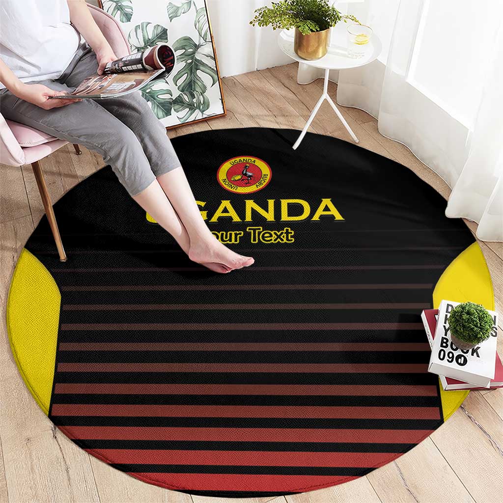 Uganda Rugby Custom Round Carpet Go Cranes
