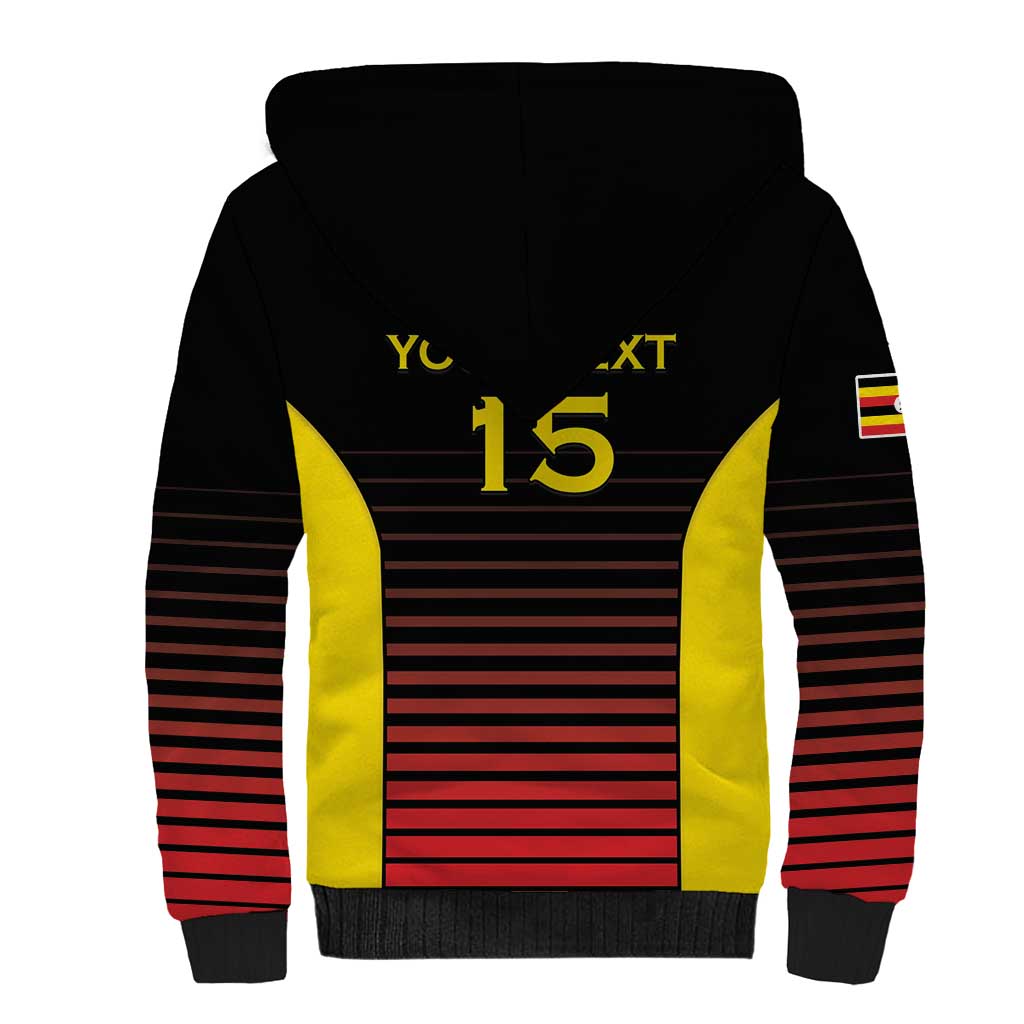 Uganda Rugby Custom Sherpa Hoodie Go Cranes