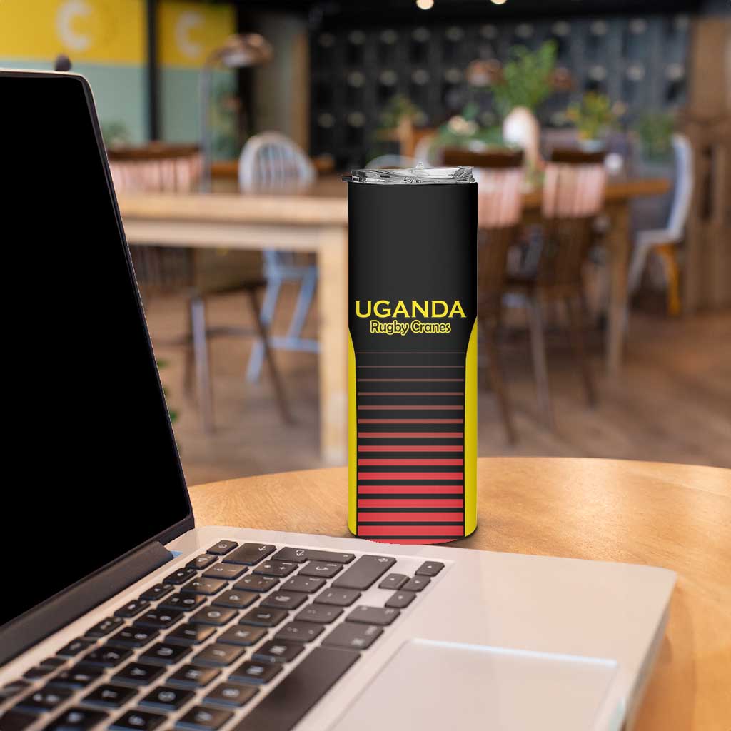 Uganda Rugby Custom Skinny Tumbler Go Cranes