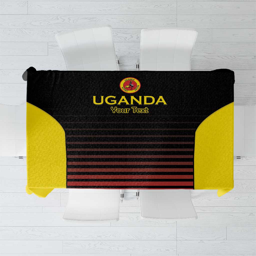 Uganda Rugby Custom Tablecloth Go Cranes