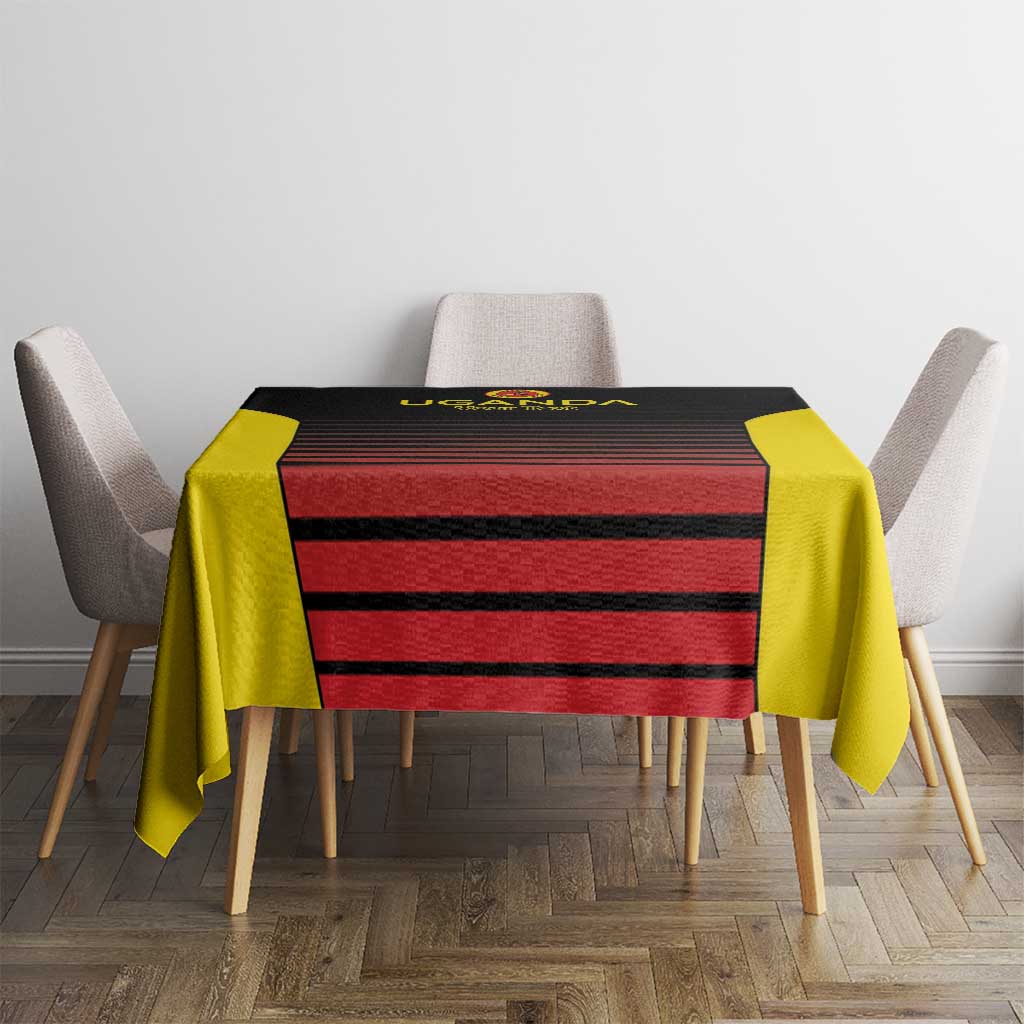 Uganda Rugby Custom Tablecloth Go Cranes