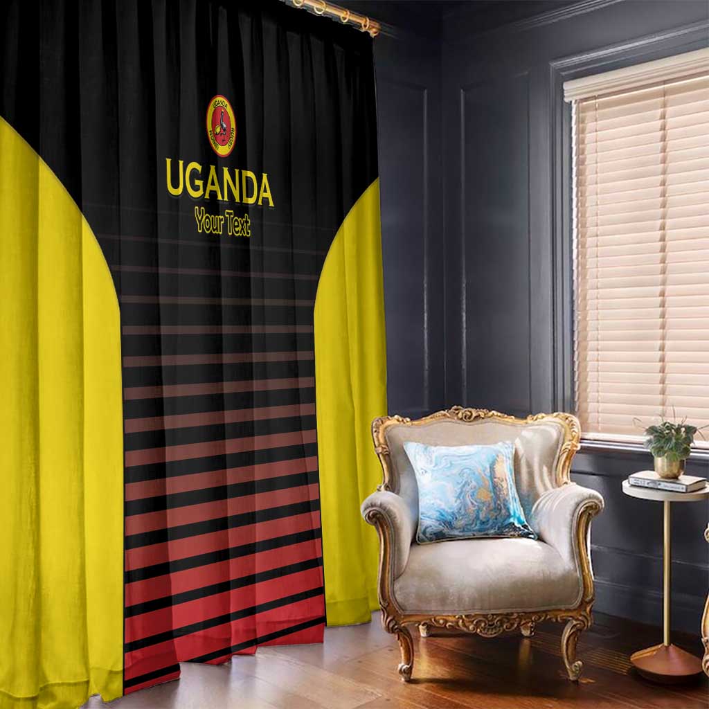 Uganda Rugby Custom Window Curtain Go Cranes