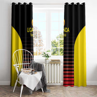 Uganda Rugby Custom Window Curtain Go Cranes