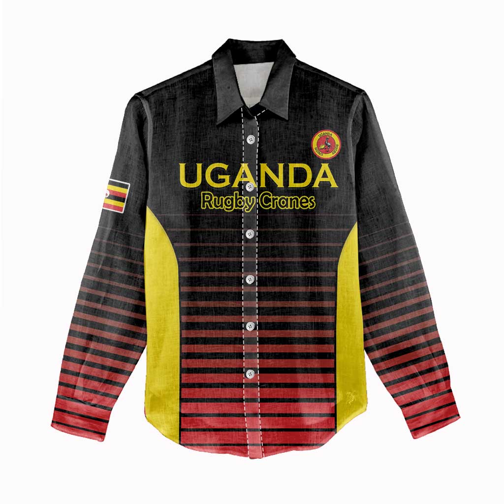 Uganda Rugby Custom Women Casual Shirt Go Cranes