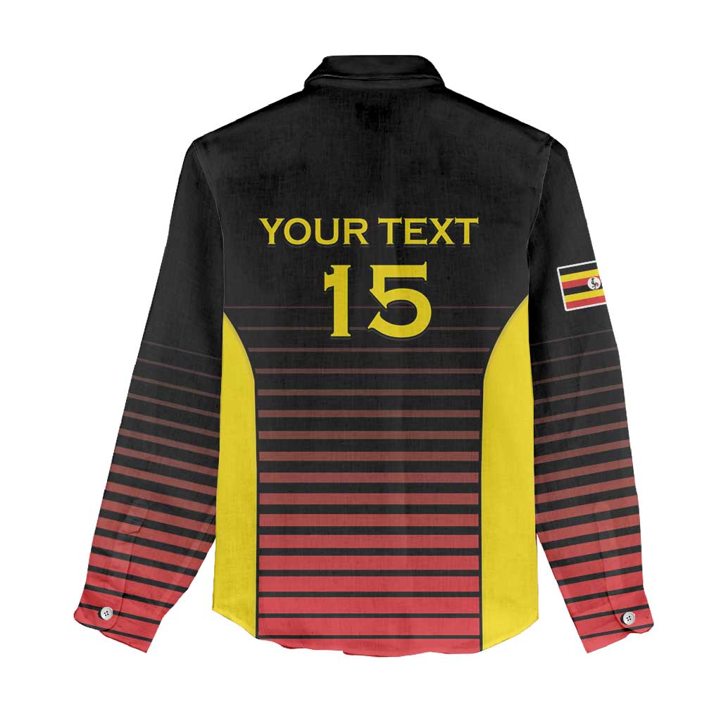 Uganda Rugby Custom Women Casual Shirt Go Cranes