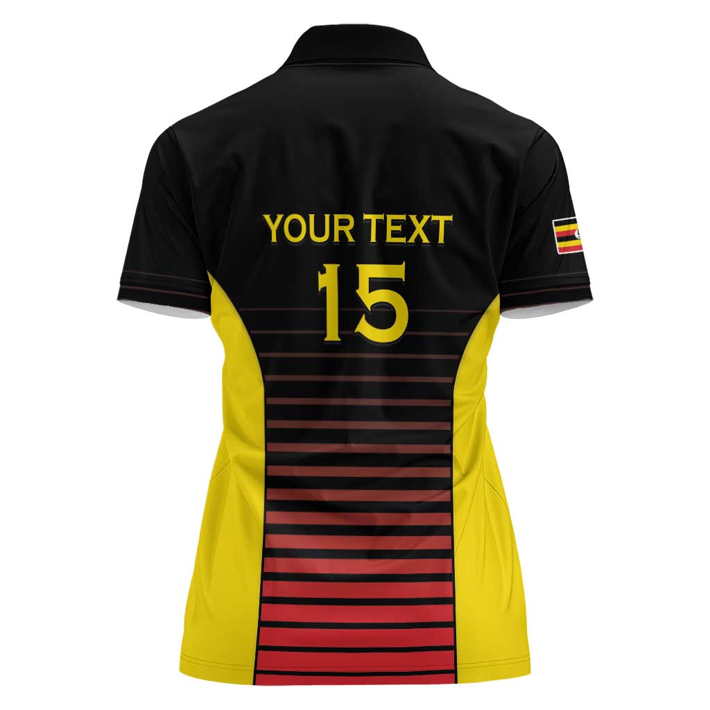 Uganda Rugby Custom Women Polo Shirt Go Cranes