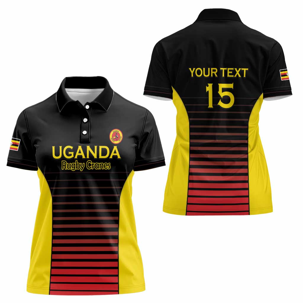 Uganda Rugby Custom Women Polo Shirt Go Cranes
