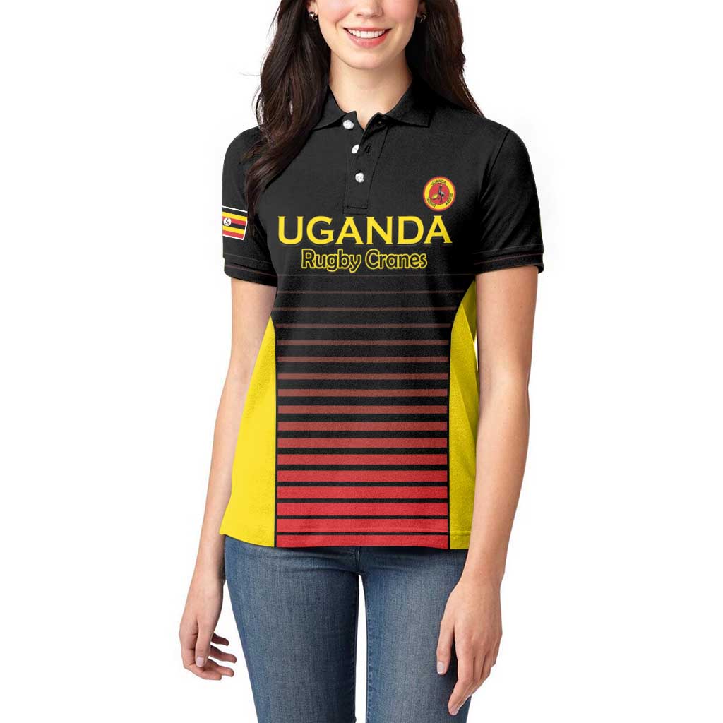 Uganda Rugby Custom Women Polo Shirt Go Cranes