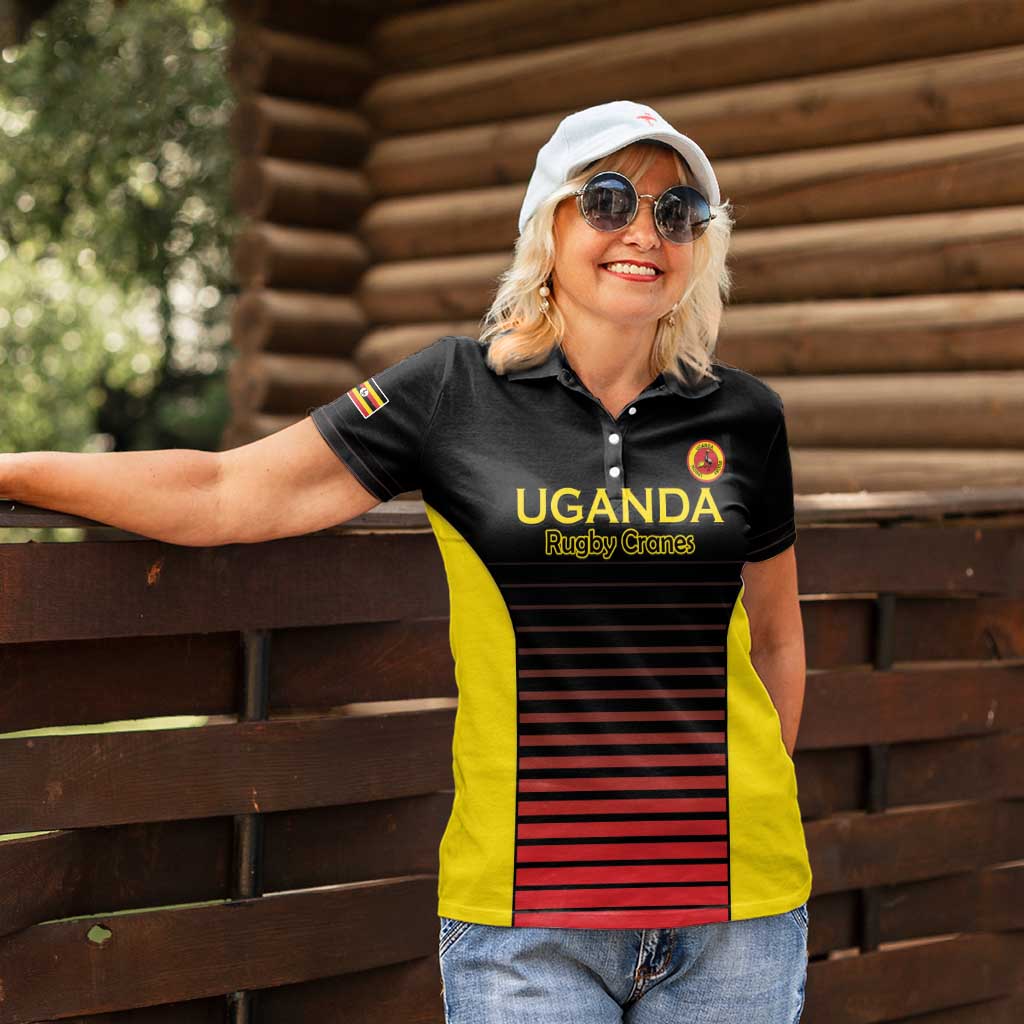 Uganda Rugby Custom Women Polo Shirt Go Cranes