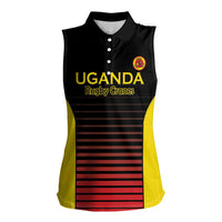 Uganda Rugby Custom Women Sleeveless Polo Shirt Go Cranes
