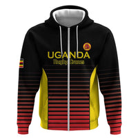 Uganda Rugby Custom Zip Hoodie Go Cranes