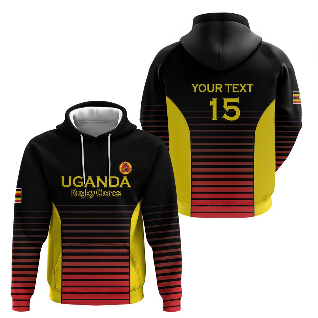 Uganda Rugby Custom Zip Hoodie Go Cranes