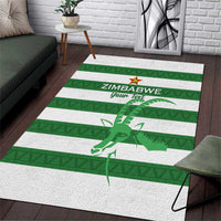 Zimbabwe Rugby Custom Area Rug Go Sables Go