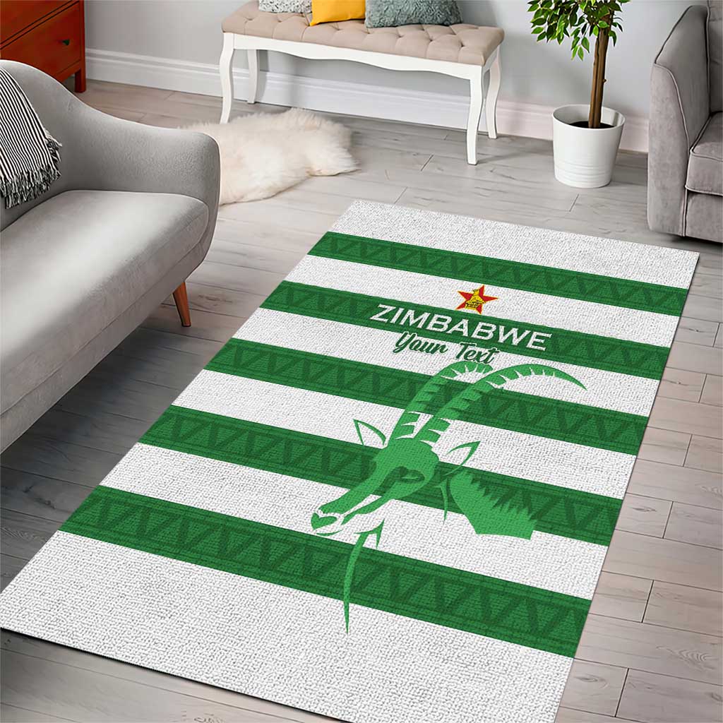 Zimbabwe Rugby Custom Area Rug Go Sables Go