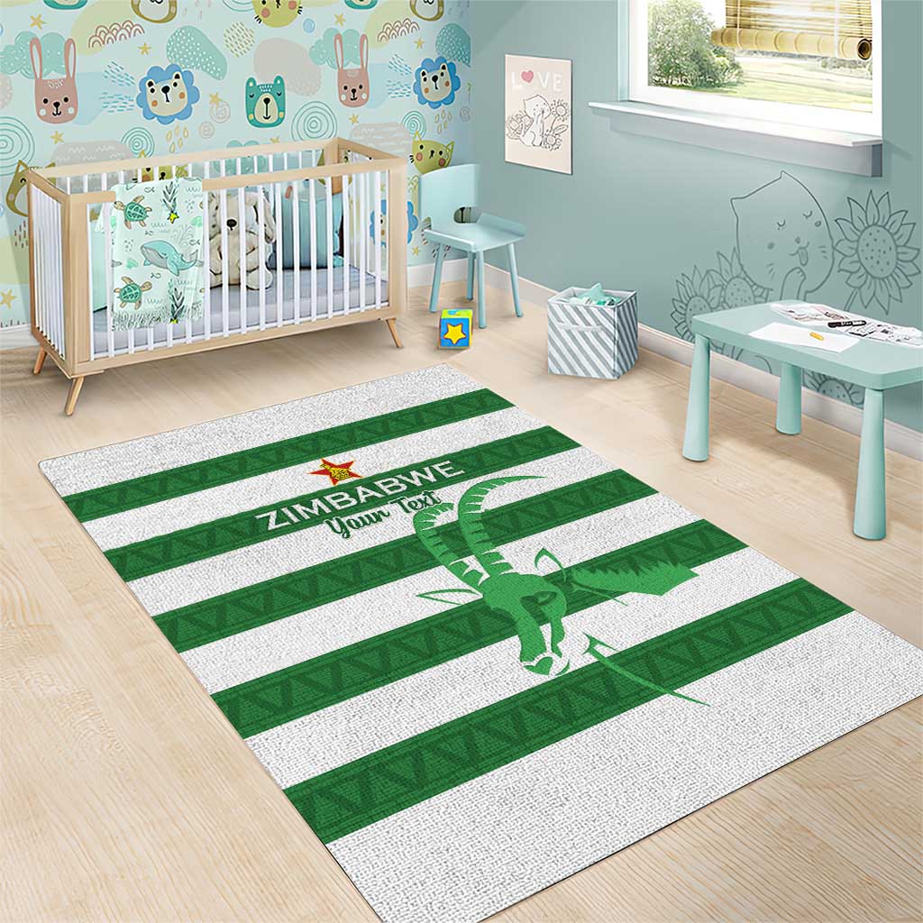 Zimbabwe Rugby Custom Area Rug Go Sables Go