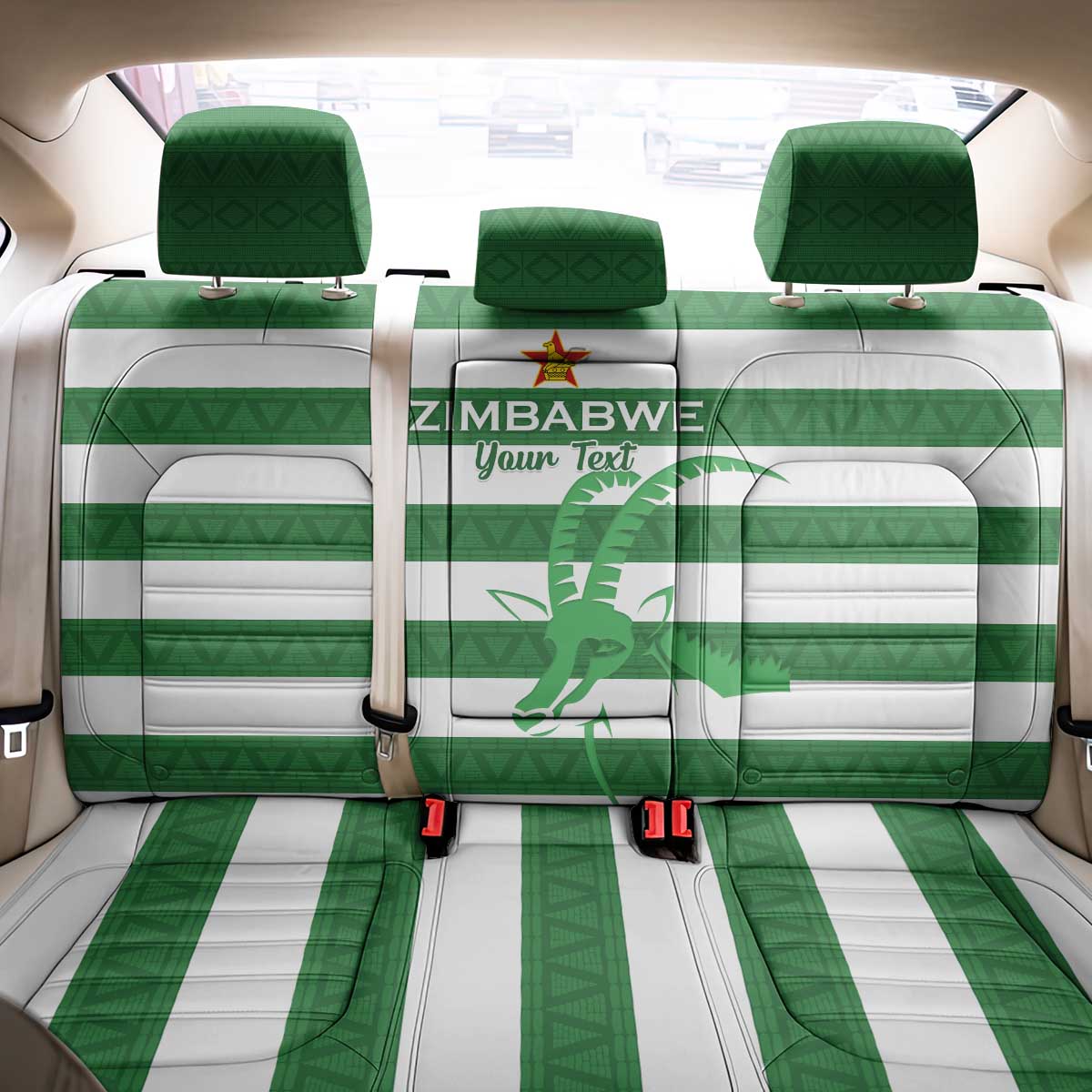 Zimbabwe Rugby Custom Back Car Seat Cover Go Sables Go