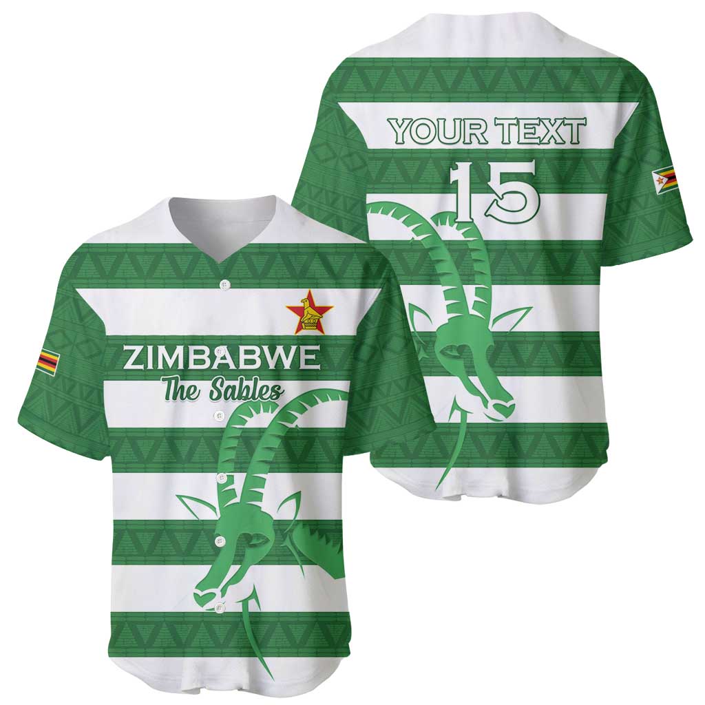 Zimbabwe Rugby Custom Baseball Jersey Go Sables Go
