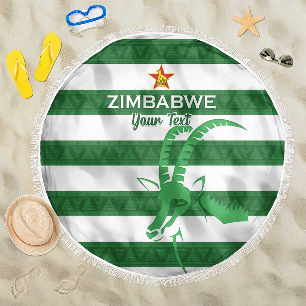 Zimbabwe Rugby Custom Beach Blanket Go Sables Go
