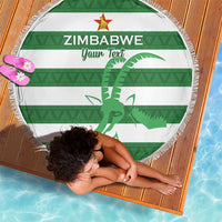 Zimbabwe Rugby Custom Beach Blanket Go Sables Go