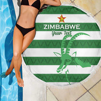 Zimbabwe Rugby Custom Beach Blanket Go Sables Go