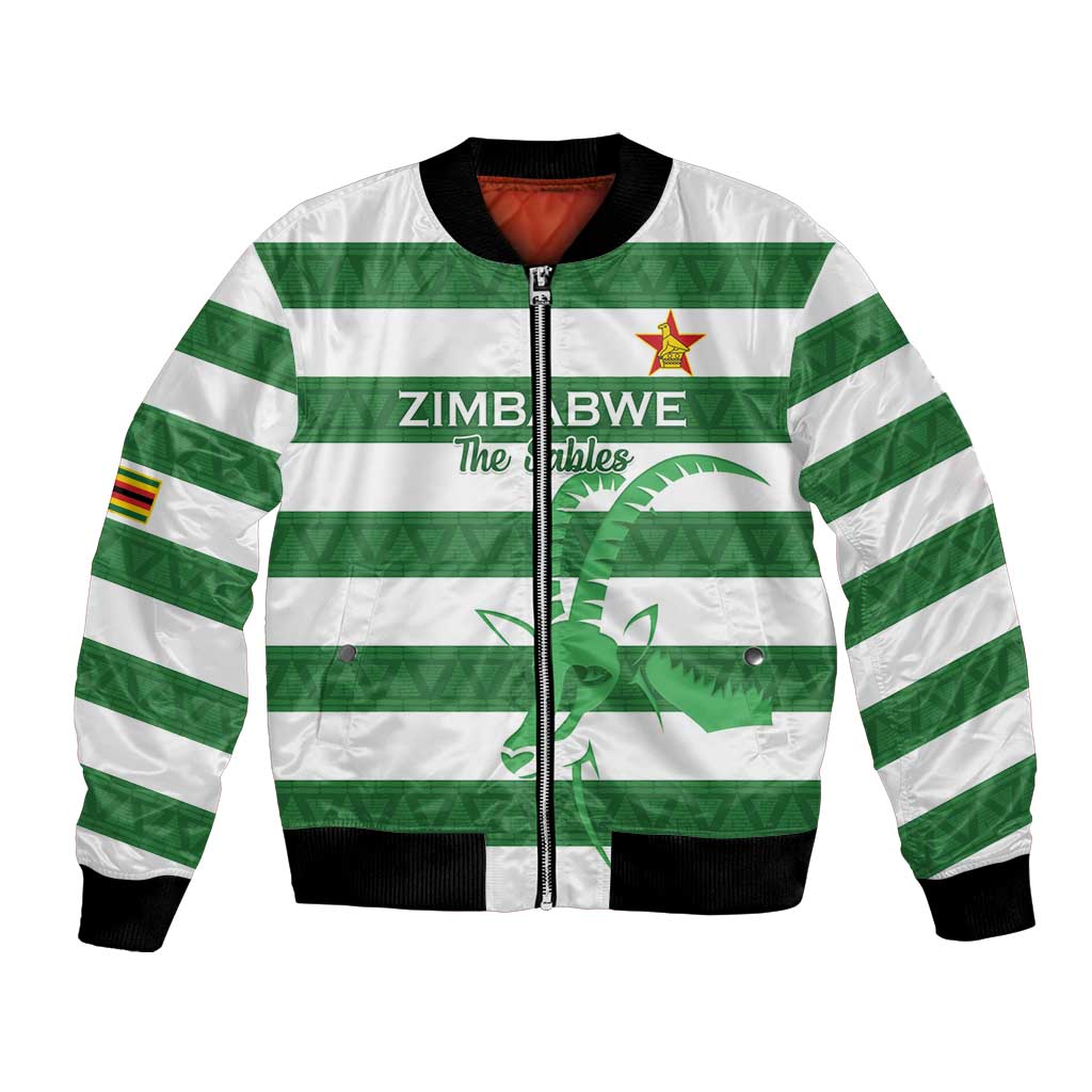 Zimbabwe Rugby Custom Bomber Jacket Go Sables Go