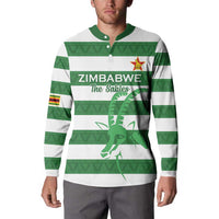 Zimbabwe Rugby Custom Button Sweatshirt Go Sables Go