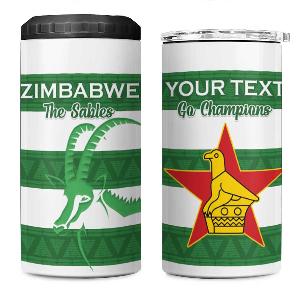Zimbabwe Rugby Custom 4 in 1 Can Cooler Tumbler Go Sables Go