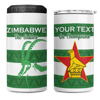 Zimbabwe Rugby Custom 4 in 1 Can Cooler Tumbler Go Sables Go