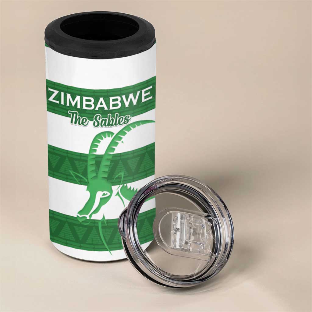 Zimbabwe Rugby Custom 4 in 1 Can Cooler Tumbler Go Sables Go