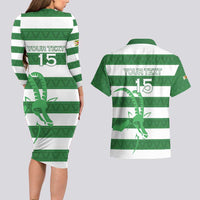 Zimbabwe Rugby Custom Couples Matching Long Sleeve Bodycon Dress and Hawaiian Shirt Go Sables Go