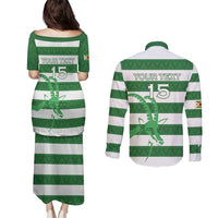 Zimbabwe Rugby Custom Couples Matching Puletasi and Long Sleeve Button Shirt Go Sables Go