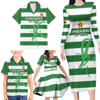 Zimbabwe Rugby Custom Family Matching Long Sleeve Bodycon Dress and Hawaiian Shirt Go Sables Go