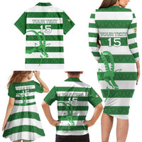 Zimbabwe Rugby Custom Family Matching Long Sleeve Bodycon Dress and Hawaiian Shirt Go Sables Go