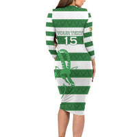 Zimbabwe Rugby Custom Family Matching Long Sleeve Bodycon Dress and Hawaiian Shirt Go Sables Go