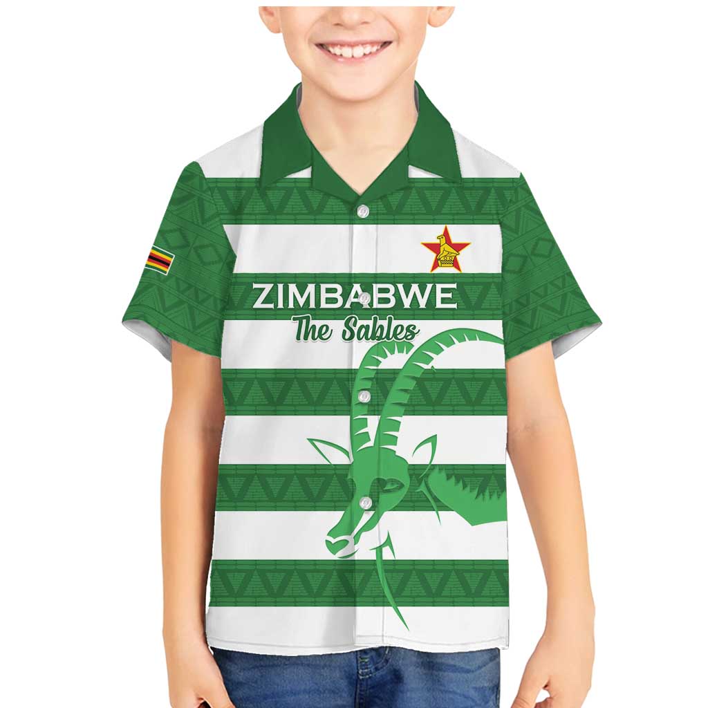Zimbabwe Rugby Custom Family Matching Mermaid Dress and Hawaiian Shirt Go Sables Go