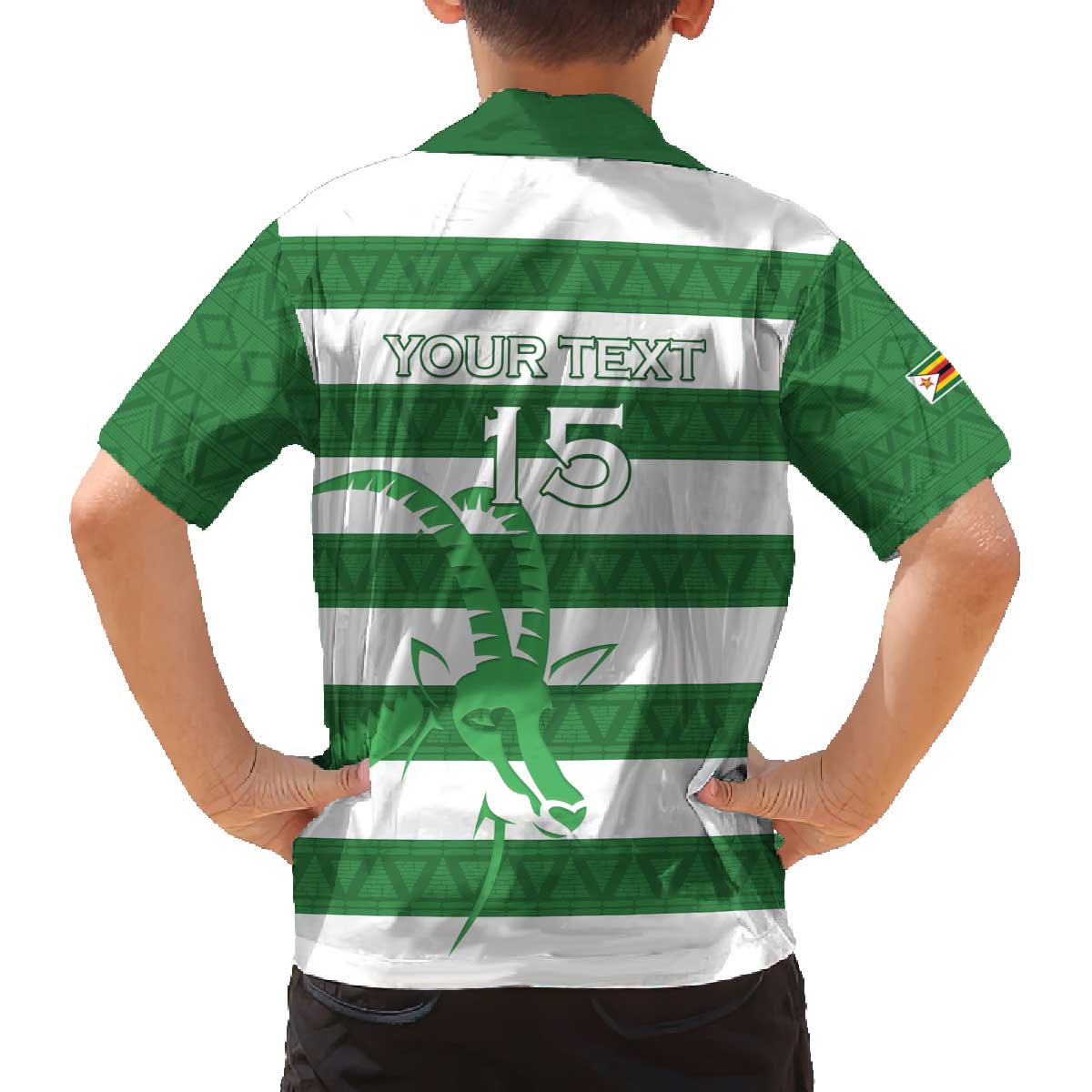 Zimbabwe Rugby Custom Family Matching Off The Shoulder Long Sleeve Dress and Hawaiian Shirt Go Sables Go