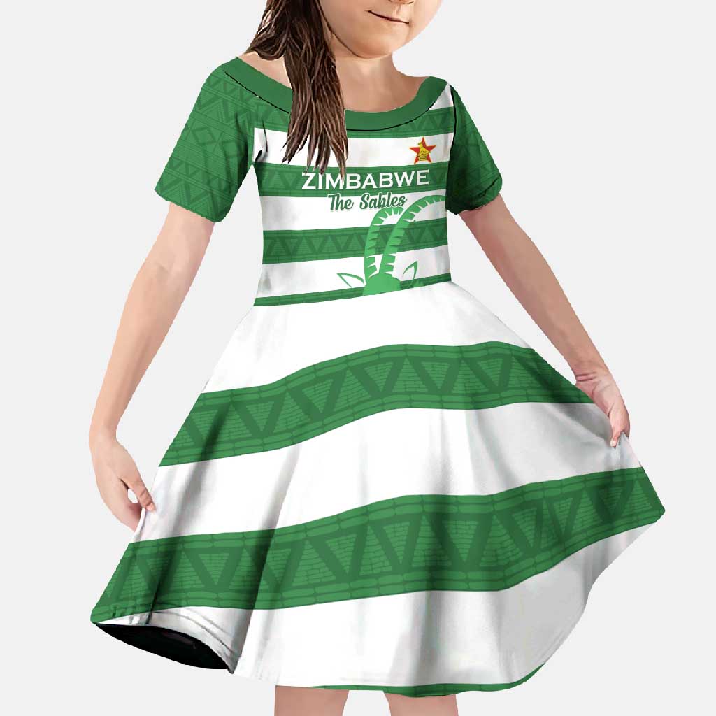 Zimbabwe Rugby Custom Family Matching Off Shoulder Maxi Dress and Hawaiian Shirt Go Sables Go