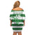 Zimbabwe Rugby Custom Family Matching Off Shoulder Short Dress and Hawaiian Shirt Go Sables Go