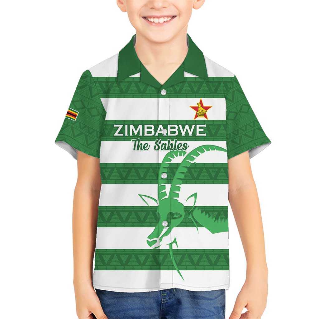 Zimbabwe Rugby Custom Family Matching Puletasi and Hawaiian Shirt Go Sables Go
