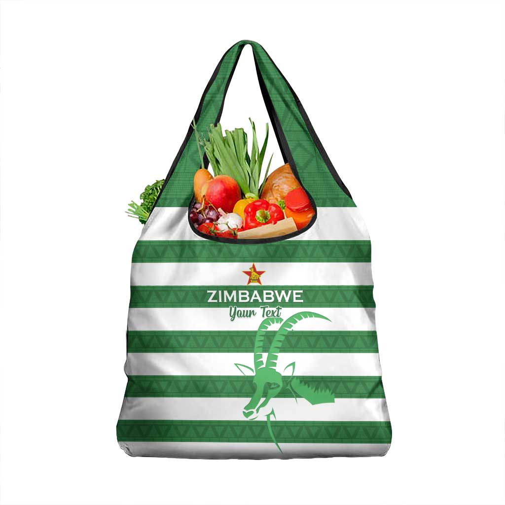 Zimbabwe Rugby Custom Grocery Bag Go Sables Go