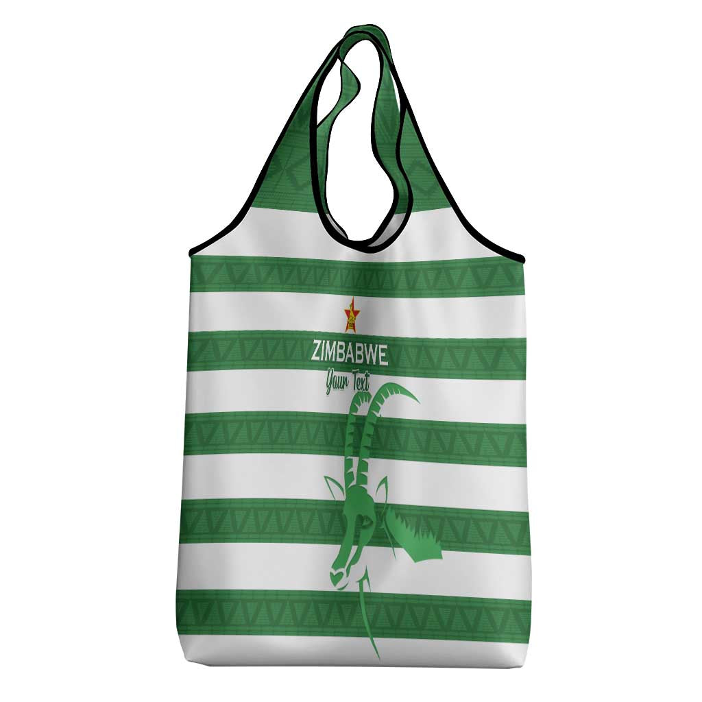 Zimbabwe Rugby Custom Grocery Bag Go Sables Go