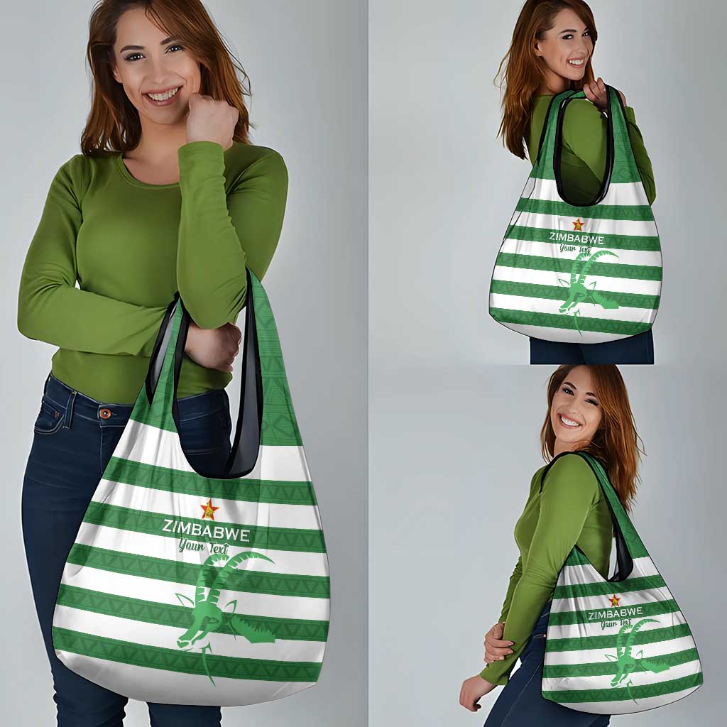 Zimbabwe Rugby Custom Grocery Bag Go Sables Go